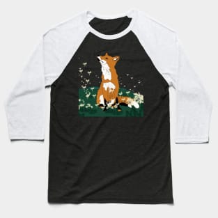 Thoughtful Fox 2 Baseball T-Shirt